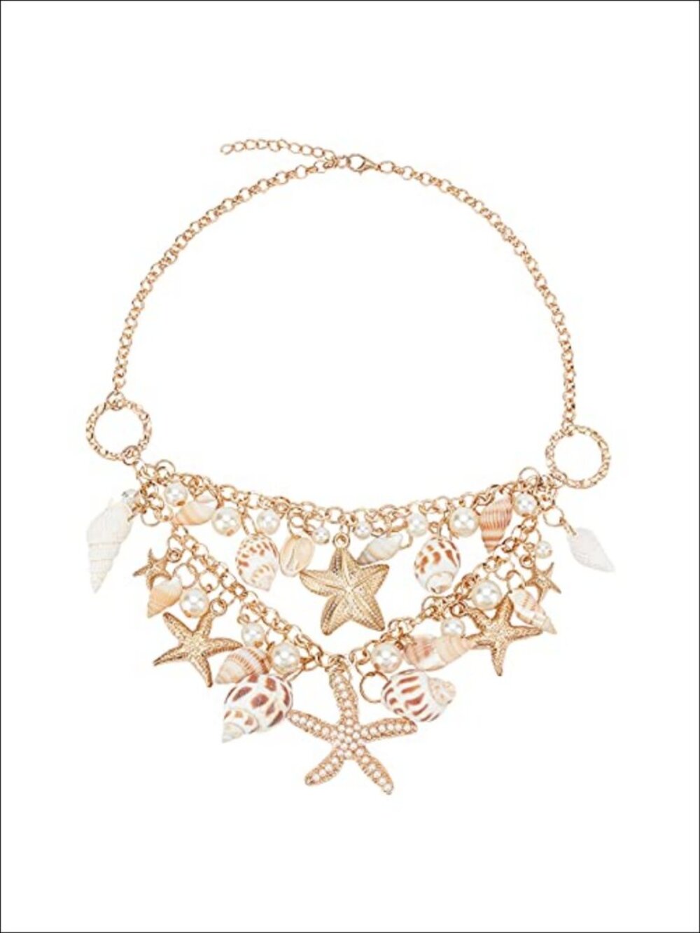 Natural Shell Starfish Conch Pendant Necklace Mermaid Costume Beach Jewelry